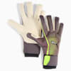 ULTRA ULTIMATE Hybrid Goalkeeper Gloves, Matte Aged Silver-Yellow Alert, small