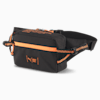 PUMA x FIRST MILE Running Waist Bag, Puma Black-Fizzy Orange, small-SEA