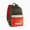 PUMA Phase Colorblock Backpack, Dark Olive-Redmazing-Desert Dust, small