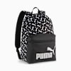 PUMA Phase All-Over Print Backpack, PUMA Black-Puma Logo-AOP, small