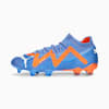 FUTURE ULTIMATE FG/AG Football Boots Unisex, Blue Glimmer-PUMA White-Ultra Orange, small-SEA