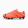 ATTACANTO FG/AG Football Boots - Youth 8-16 years, Glowing Red-PUMA Black, small-AUS