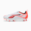 Chaussures de football ULTRA 5 PLAY FG/AG Enfant et Adolescent, PUMA White-PUMA Black-Glowing Red, small