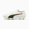 KING 20 ULTIMATE Men's Firm/Artificial Ground Soccer Cleats, PUMA White-Glowing Red-Yellow Alert, small