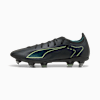 ULTRA 6 MATCH MxSG Football Boots Unisex, PUMA Black-Fizzy Light-Green Terrain, small