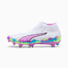 ULTRA 6 MATCH+ BRILLIANCE FG/AG Women's Football Boots, PUMA White-Fizzy Apple-Bright Aqua-Pure Magenta, small-AUS