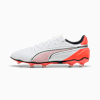 KING MATCH FG/AG Football Boots Unisex, PUMA White-PUMA Silver-Glowing Red, small-SEA