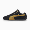 Porsche Legacy Metal Energy Speedcat Driving Shoes, Puma Black-Puma Team Gold, small-SEA