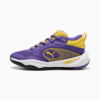 Playmaker Pro Basketball Shoes - Kids 4-8 years, Team Violet-Pelé Yellow, small-AUS