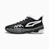 Genetics Speckle Basketball Shoes Unisex, PUMA Black-PUMA White, small-IDN