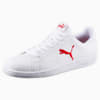 Smash Cat Leather Trainers, Puma White-Barbados Cherry, small-SEA
