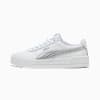 รองเท้ากีฬาผู้หญิงวัสดุหนัง Carina, PUMA White-PUMA Silver, small-THA