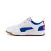 Rebound Lay-Up Lo Mesh Trainers, Puma White-Galaxy Blue-High Risk Red-Gum, small-SEA
