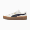 Smash Platform v2 Suede Women's Sneakers, Puma White-Puma Black-Gum, small-AUS