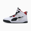 PUMA Backcourt Mid Unisex Sneakers, Puma White-Puma Black-High Risk Red-Puma Silver, small-AUS