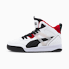 Backcourt Mid Youth Trainers, Puma White-Puma Black-High Risk Red-Puma Silver, small-SEA