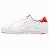 Serve Pro Lite Unisex Sneakers, Puma White-Puma White-High Risk Red-Puma Team Gold, small-AUS