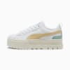 Mayze Leather Women's Sneakers, PUMA White-Modern Mint, small-AUS