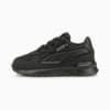 Black PUMA trainer for toddlers, featuring a low profile and lace-up fastening.