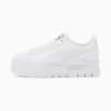 Scarpe da ginnastica Mayze in pelle da ragazzo, Puma White-Puma Team Gold, small