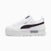 Mayze Leather Youth Trainers, PUMA White-Midnight Plum, small-SEA