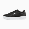 Black PUMA women's trainer with white sole and the PUMA logo on the side.