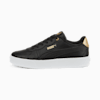สนีกเกอร์ผู้หญิง Skye Clean Distressed, Puma Black-Puma Team Gold, small-THA