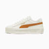 Sepatu Sneaker Wanita Smash Platform v3, Warm White-Caramel Latte-PUMA Gold, small-IDN