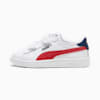 Smash 3.0 Leather V Sneakers Kids, PUMA White-Club Red-Club Navy, small-SEA