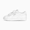 White PUMA trainer (child) with two hook-and-loop straps for closure.