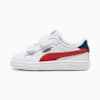 Smash 3.0 Leather V Sneakers Baby, PUMA White-Club Red-Club Navy, small