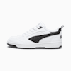 Basket PUMA blanche avec une bande noire pour adultes.