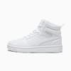 Rebound V6 Big Kids' Mid Top Sneakers, PUMA White-Cool Light Gray, small