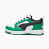 Rebound V6 Lo Kids' Sneakers, PUMA White-PUMA Black-Archive Green, small