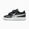 PUMA Smash 3.0 Glitz Glam Toddlers' Sneakers, PUMA Black-PUMA Silver-PUMA White, small