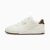 Puma Caven 2.0 Lux Unisex Sneakers, Vapor Gray-PUMA Gold-Espresso Brown, small-SEA