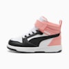 PUMA Rebound V6 Mid Toddlers' Sneakers, PUMA White-Strong Gray-Pink Fruit, small
