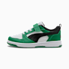 Dziecięce sneakersy PUMA Rebound V6 Lo, PUMA White-PUMA Black-Archive Green, small