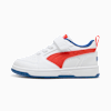 Puma Rebound V6 Lo Kids' Sneakers, PUMA White-Fierce Red-Clyde Royal, small