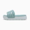 Karmen Slide Puffy Animetal Women's Sandal, Turquoise Surf-Dewdrop-PUMA Silver, small-SEA