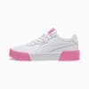 Carina 3.0 Sneakers Youth, PUMA White-PUMA Gold-Posie Pink, small
