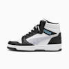 Rebound V6 Mid Space Belle Sneakers Youth, PUMA Black-Lilac Crush-PUMA White, small
