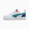 Rebound V6 Low Run Fun Sneakers Youth, PUMA White-Tropical Blue-Clyde Royal, small