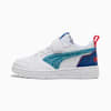 Dziecięce sneakersy Rebound V6 Low Run Fun, PUMA White-Tropical Blue-Clyde Royal, small