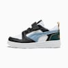 Sneakers basses Rebound V6 Run Fun Enfant, PUMA Black-Haute Tropic-Green Terrain, small