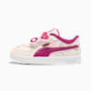 Rosa PUMA Sneaker für Kleinkinder mit Hello Kitty-Grafiken und Klettverschlussriemen.