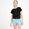 Cropped Short Sleeve Women's Training Tee, Puma Black, small-SEA