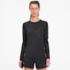Runner ID Long Sleeve Women's Running Tee, Puma Black, small-SEA