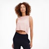 Studio Crop Lace Women's Tank Top, Rosewater, small-SEA