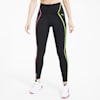 Bonded Zip High Waist Full Length Women's Training Leggings, Puma Black-Luminous Pink-Fizzy Yellow, small-SEA